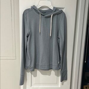 Vuori Blue-Gray Hoodie with Drawstrings